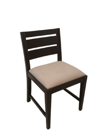 Silla de madera con asiento tapizado (última unidad)