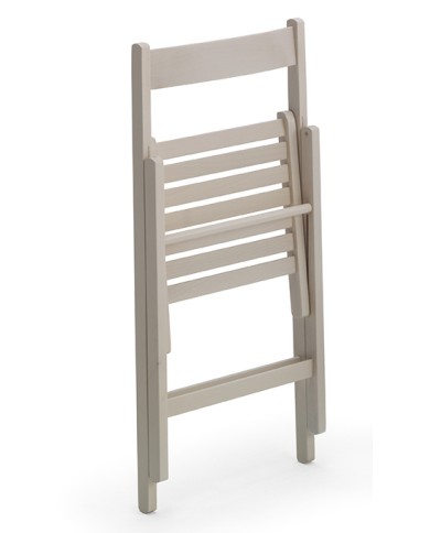 Silla Plegable Blanca de Madera – Edición Única en Outlet