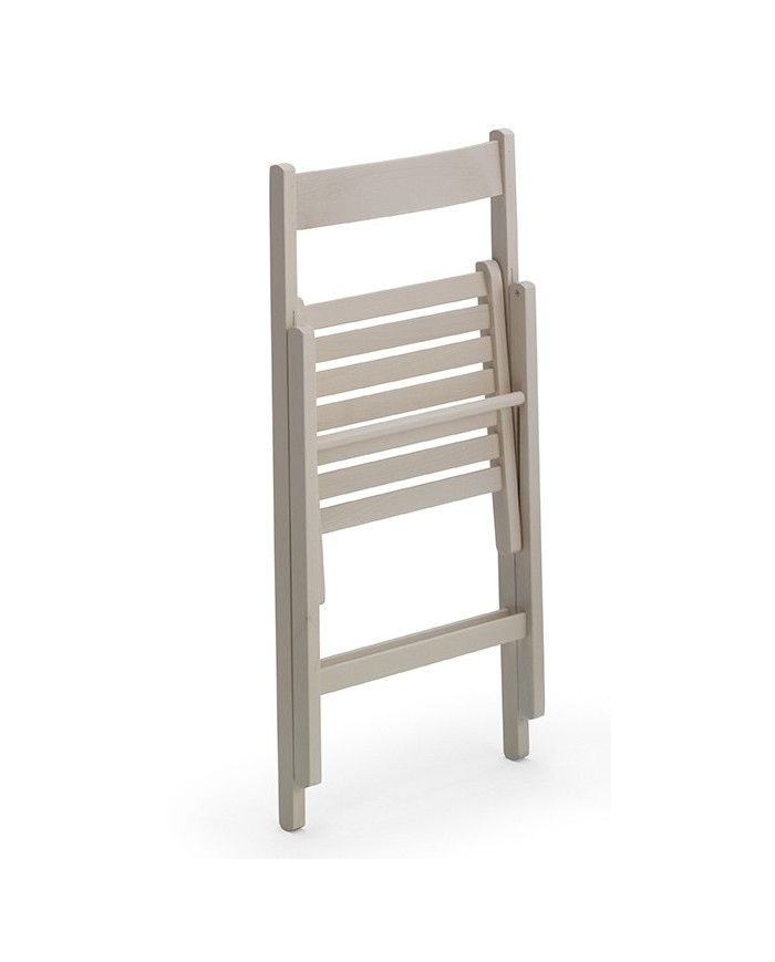 Silla Plegable Blanca de Madera  (últimas unidades)