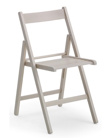 Silla Plegable Blanca de Madera – Edición Única en Outlet
