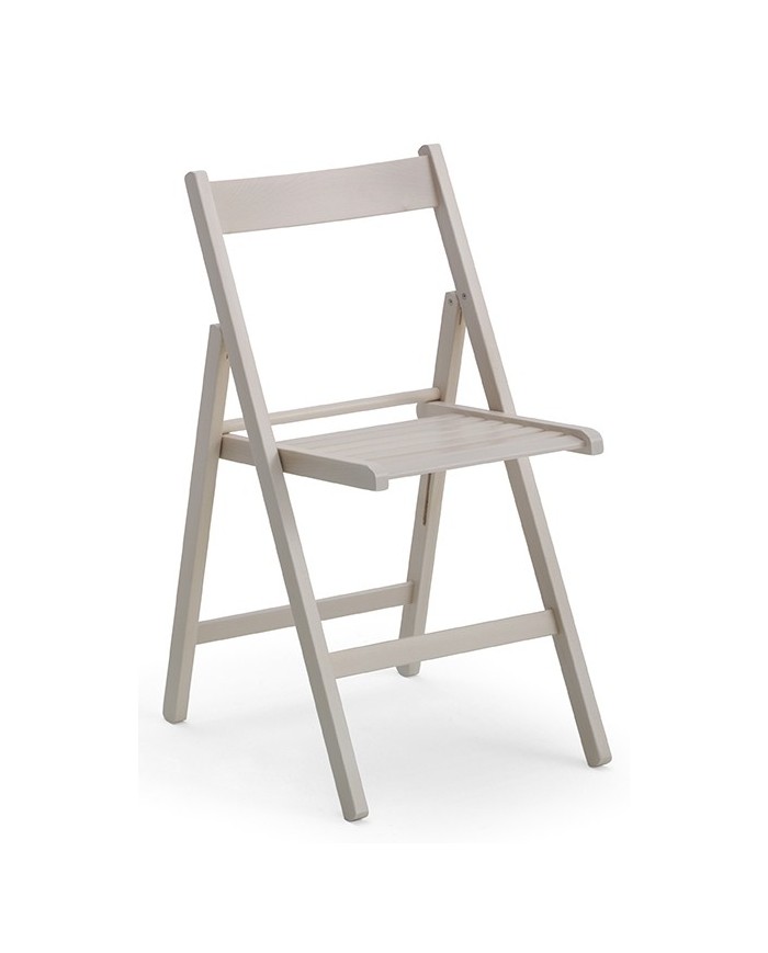 Silla Plegable Blanca de Madera – Edición Única en Outlet Silla Plegable Blanca de Madera – Edición Única en Outlet