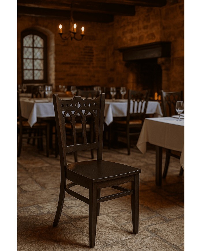 Silla de madera en negro (última unidad)