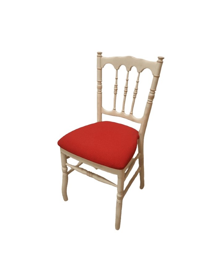 Silla de madera con asiento tapizado – Única unidad Outlet