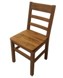 Silla rústica de madera natural para bar, unidad única en outlet