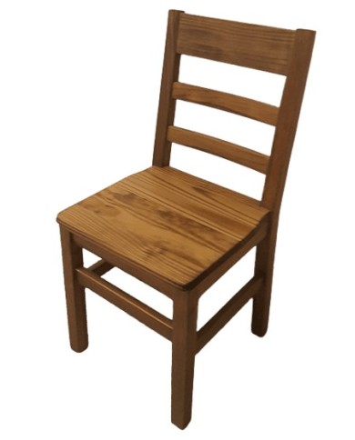 Silla rústica de madera natural para bar, unidad única en outlet