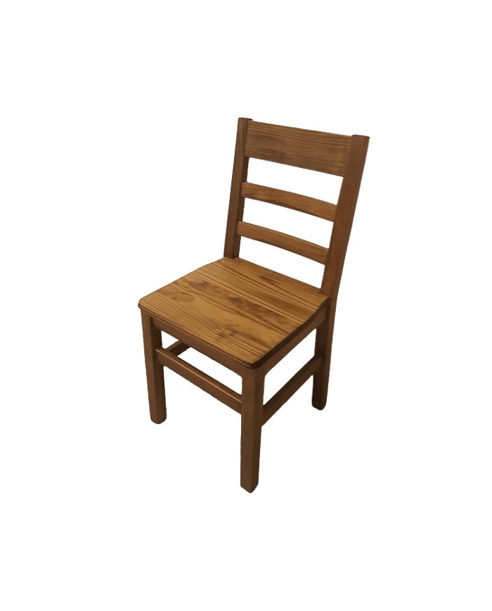 Silla rústica de madera natural para bar, unidad única en outlet
