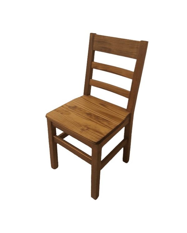 Silla rústica de madera natural para bar, unidad única en outlet