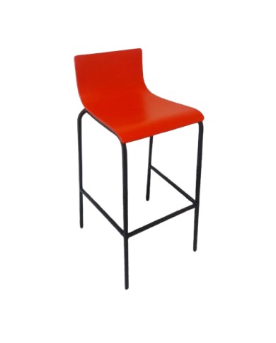Silla Alta de Diseño Moderno Roja para Barra o Mesa Alta – Outlet