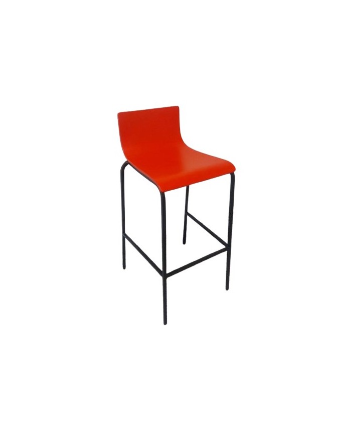 Silla Alta de Diseño Moderno Roja para Barra o Mesa Alta – Outlet Silla Alta de Diseño Moderno Roja para Barra o Mesa Alta – Outlet