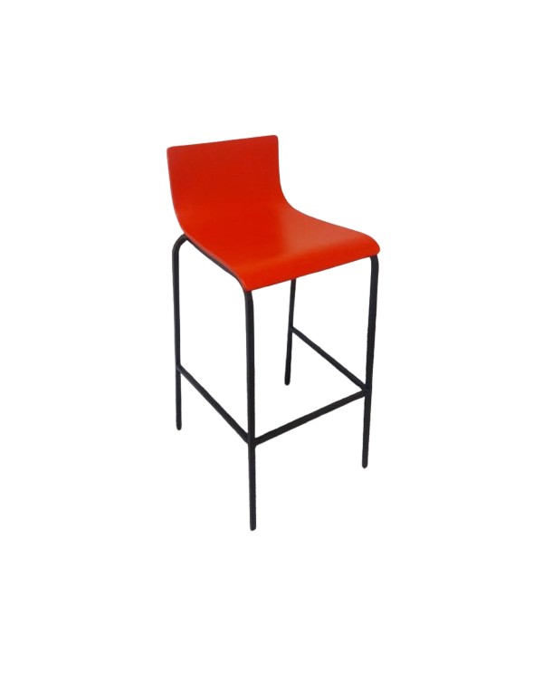 Silla Alta de Diseño Moderno Roja para Barra o Mesa Alta – Outlet