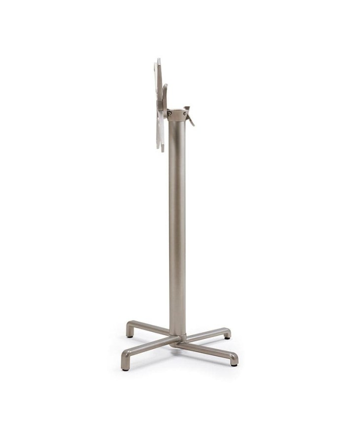 Base Scudo High Nardi  alta y plegable en aluminio para exterior en hostelería. Tablero máximo de 70x70 cm.