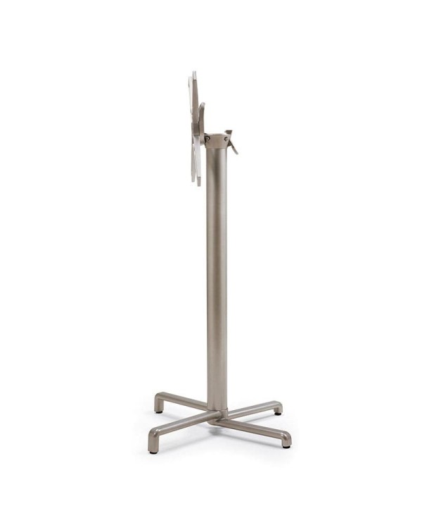 Base Scudo High Nardi  alta y plegable en aluminio para exterior en hostelería. Tablero máximo de 70x70 cm.