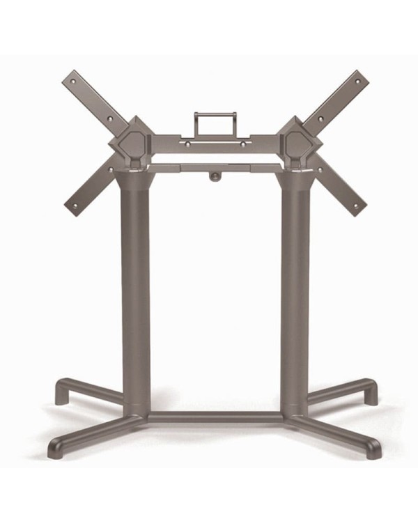 Base Scudo Doble Nardi plegable en aluminio para hostelería y uso exterior. Con reguladores de patas.
