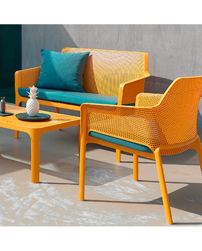Sofá Net Bench NARDI apilable de dos plazas para exterior