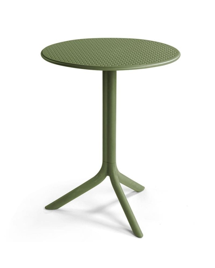 Mesa redonda de 60 cm. para jardín con tres apoyos