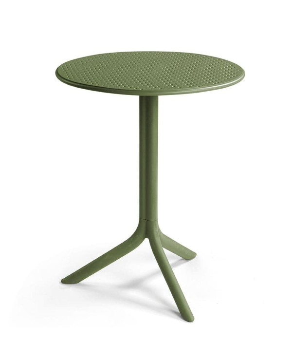 Mesa redonda de 60 cm. para jardín con tres apoyos