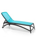 Tumbona Atlantico Nardi en polipropileno y tejido sintético para hostelería y uso exterior en piscinas, patios, solarium