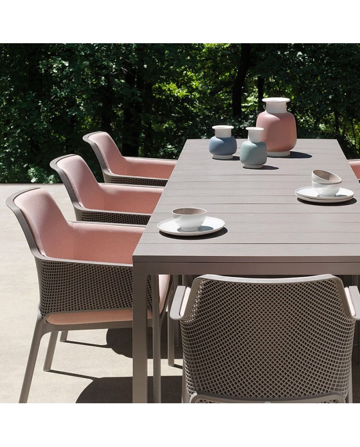 Mesa Rio 140 Nardi extensible para terraza y jardín