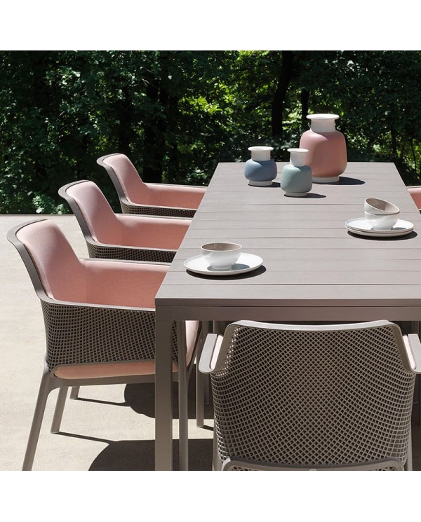 Mesa Rio 140 Nardi extensible para terraza y jardín
