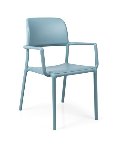 Sillón de resina apilable para terraza y jardín