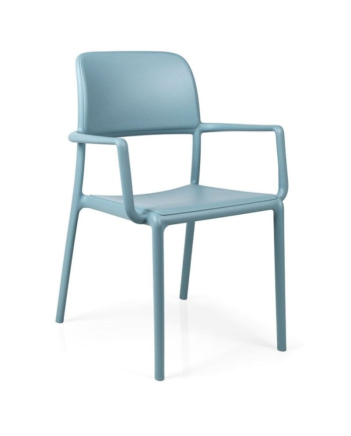 Sillón de resina apilable para terraza y jardín