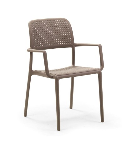 Sillón Bora NARDI en polipropileno, apilable para terraza, jardín y patio exterior en hogar y hostelería