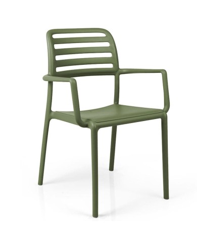 Sillón Costa NARDI de resina, apilable para exterior en terraza, jardín y hostelería.