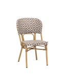 Silla en metal y cuerda para hostelería M76