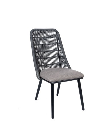 Silla curvada en cuerda y tapizada ZB86