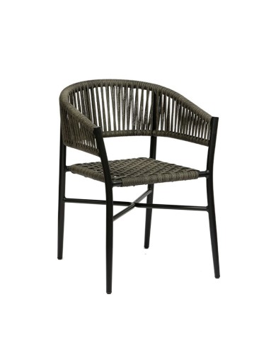 Sillón curvado en cuerda para terraza M74B