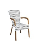 Sillón de médula con asiento tapizado para terraza ZD55