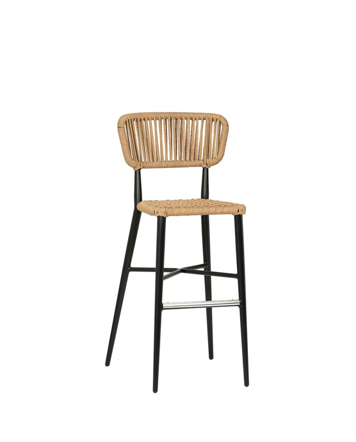 Taburete de cuerda alto para hostelería M71C