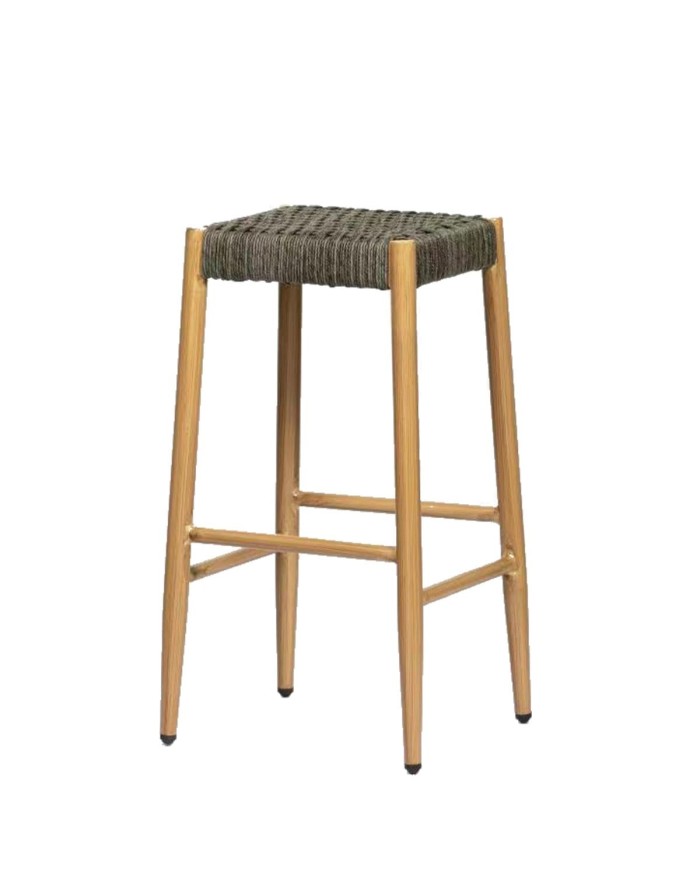 Taburete alto de aluminio con cuerda M71I
