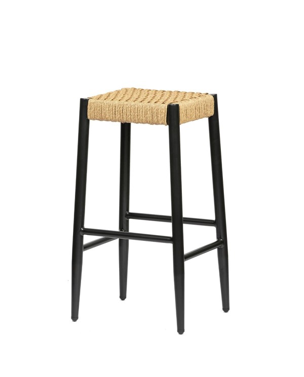 Taburete con asiento de cuerda para barra M71J