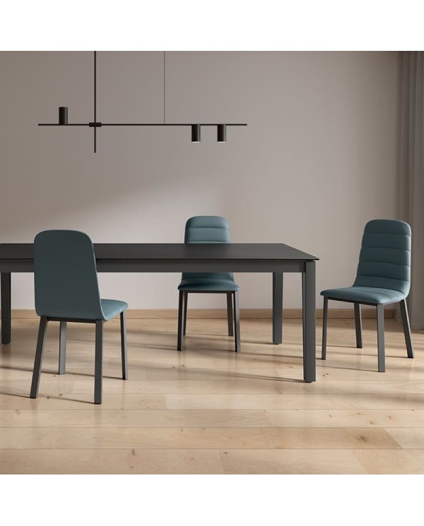 Silla Pulsar CANCIO tapizada y estructura metálica para cocina y hogar. Ideal para encimera y barra.