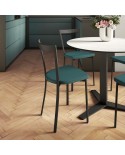 Silla Spirit CANCIO tapizada con estructura metálica para cocina.