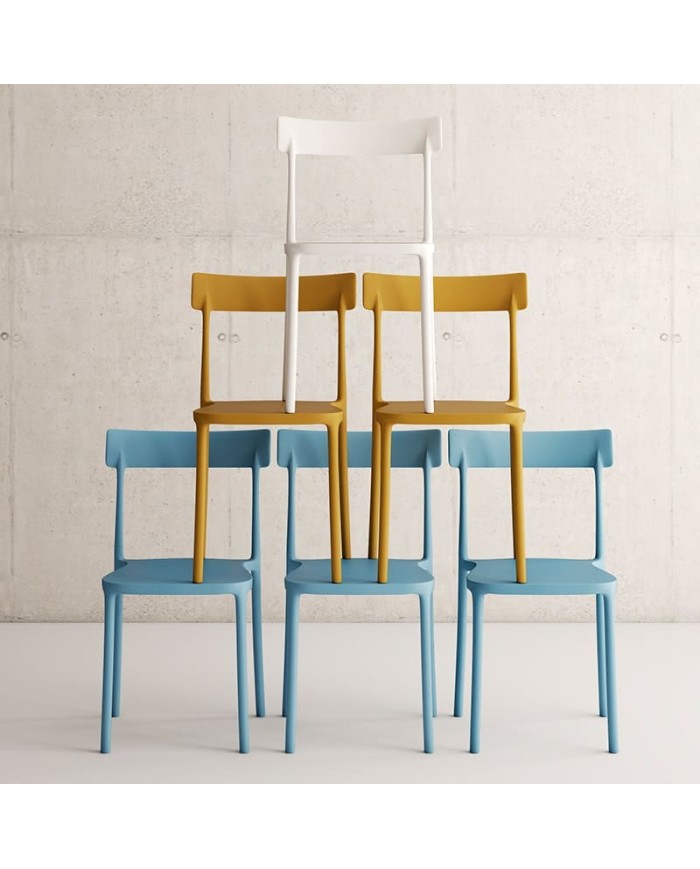 Silla Sugar CANCIO en polipropileno para cocina y hostelería. Apilable.