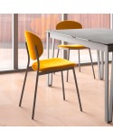 Silla Way CANCIO estructura metálica y asiento y respaldo tapizados para cocina y hogar