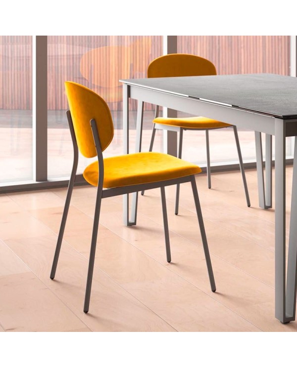 Silla Way CANCIO estructura metálica y asiento y respaldo tapizados para cocina y hogar