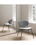 Silla Way XL CANCIO estructura metálica y asiento y respaldo tapizados para cocina y hogar