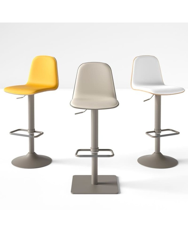 Taburete Lemon CANCIO giratorio y elevable tapizado para cocina y hostelería. Ideal para barra de bar y encimera de cocina