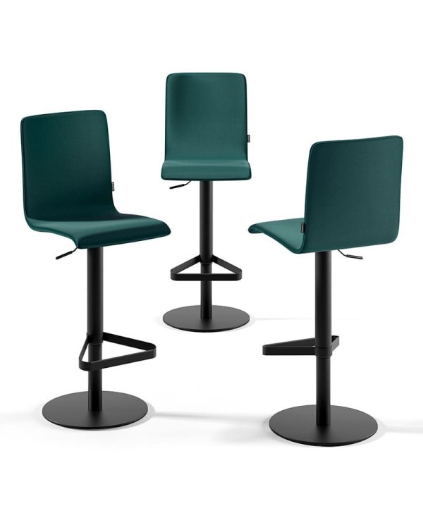 Taburete Palma CANCIO elevable-regulable y giratorio tapizado para cocina y hostelería. Para barra y encimera