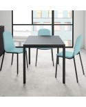 Mesa Concept CANCIO estructura metálica y encimera en porcelánico o cristal para cocina y hogar