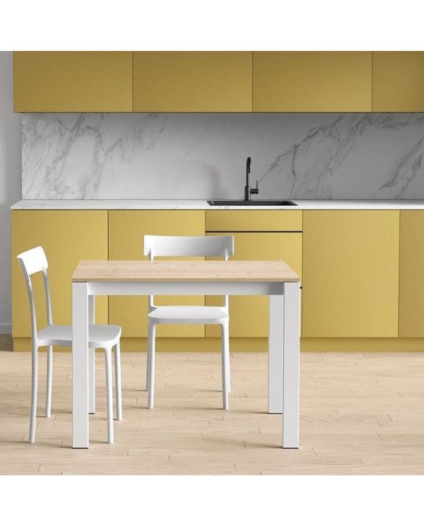 Mesa Puzzle CANCIO estructura metálica y encimera laminado para cocina y hogar
