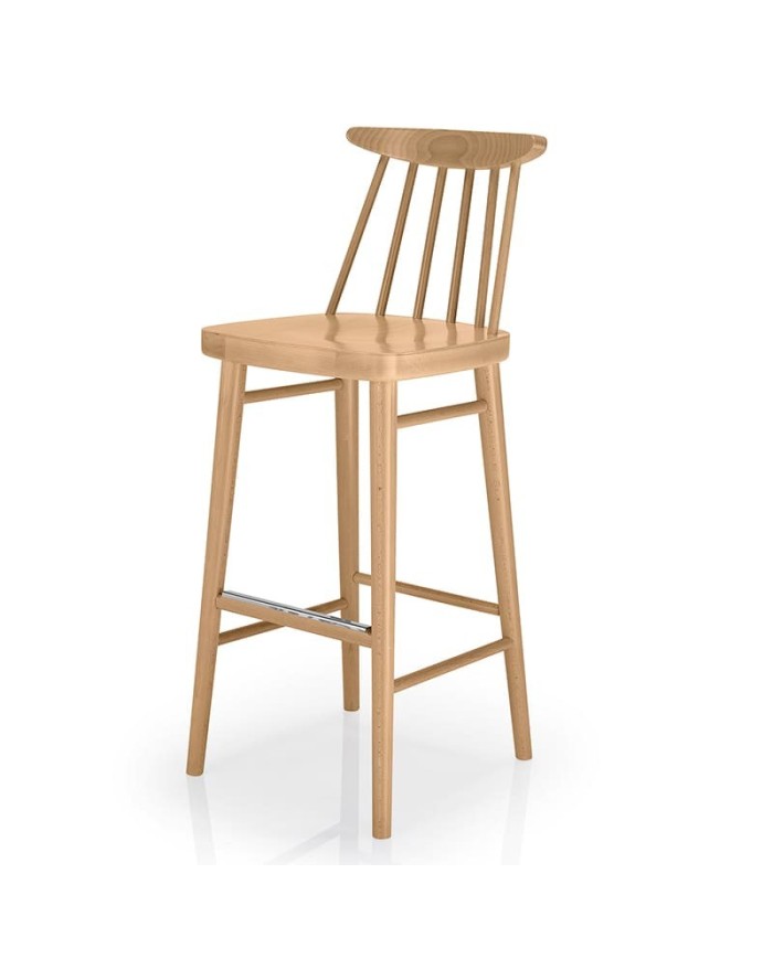 Taburete madera y tapizado. Ideal para bares, restaurantes, cafeterías y espacios de hostelería que buscan estilo y durabilidad.