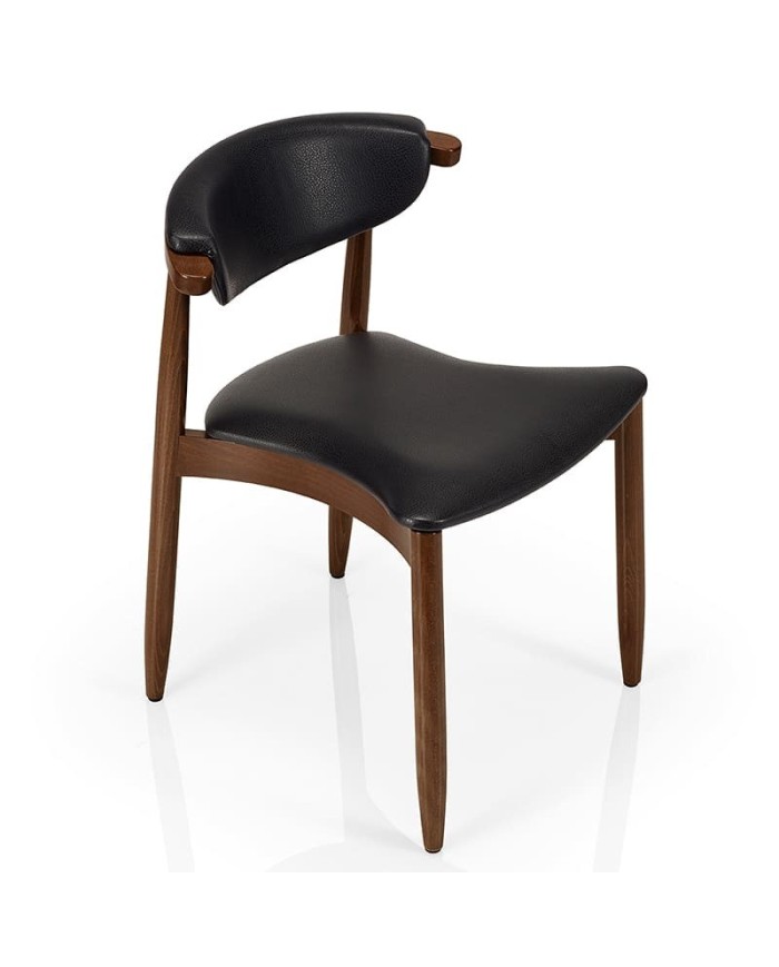 Silla de madera tapizada JMS Moreira C92