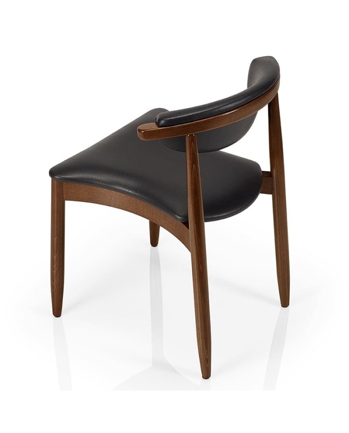Silla de madera tapizada JMS Moreira C92