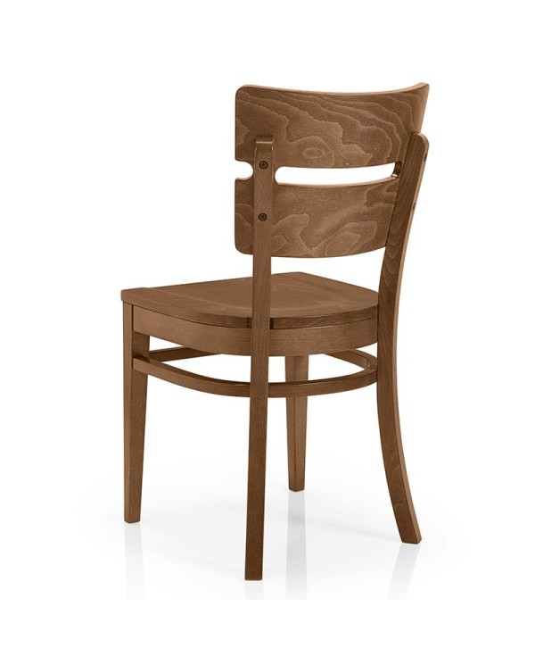 Silla de madera con asiento tapizado JMS Moreira L05B