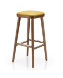 Taburete de madera tapizado para hostelería JMS Moreira ZH11