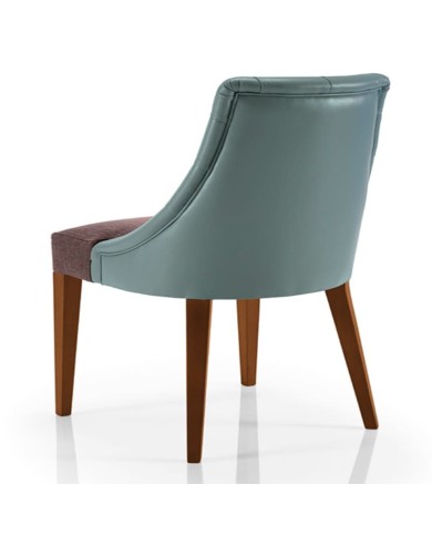 Silla tapizada con patas de madera JMS Moreira ZH17B